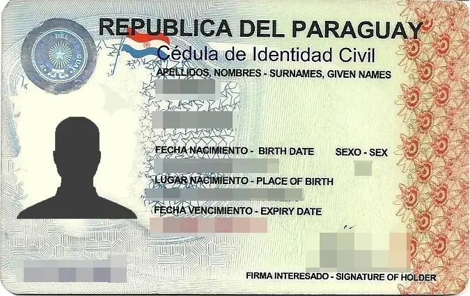 Cedula de Identidad Civil del Paraguay — documento biometrico per residenti stranieri